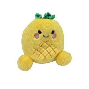 Aurora World Pineapple Plush Yellow Fruit Stuffed Animal Smile Face 2021